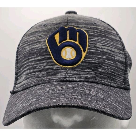 Milwaukee Brewers New Era 9Forty Gray Youth Snapback Baseball Hat Cap MLB - Picture 1 of 11